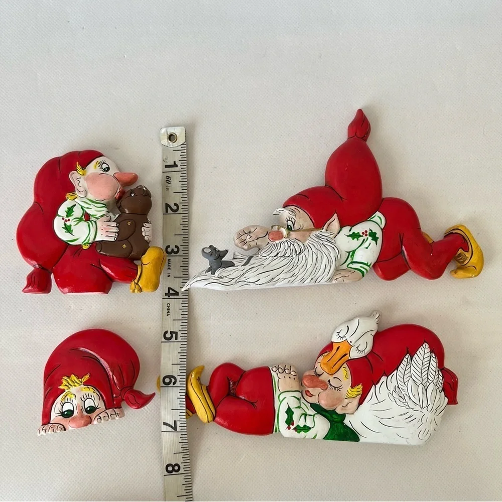 Vintage Christmas Elves Shelf Sitters